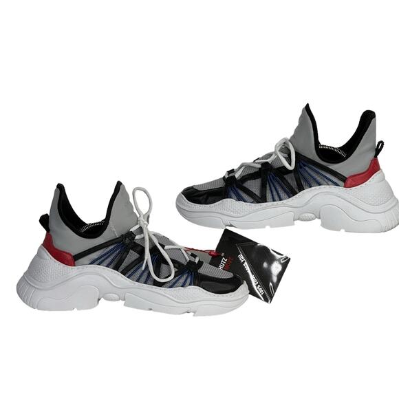 Schutz Anick Athletic Sneakers Chunky Women's SZ 10 NEW Boyfriend Platform Gray - Picture 4 of 13